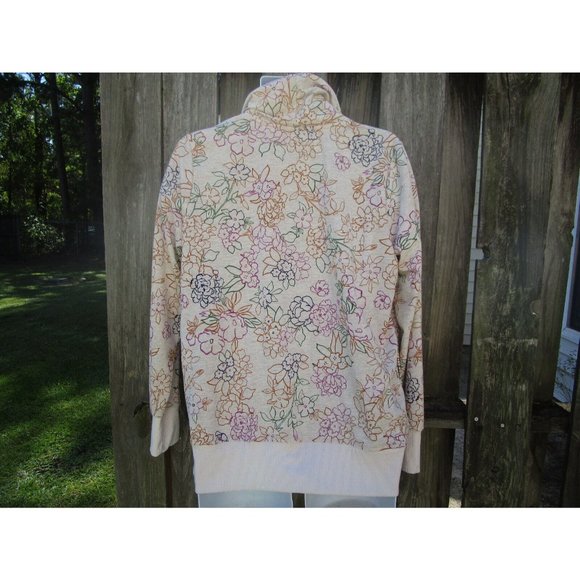 Cuddl Duds Multi Color Turtle Neck Open Front Cardigan Lounge Wear Pockets L - Picture 4 of 8